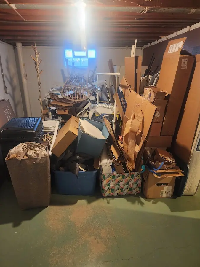 Roll-off dumpster container at job site for 20 Yard Dumpster Rental in Gun Barrel City